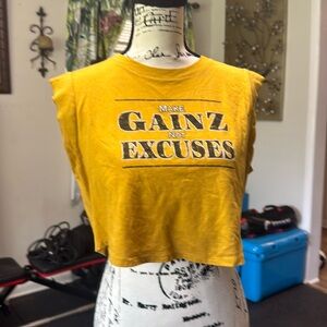 Workout crop from 321 Apparel Crop Top make gains not excuses CrossFit gym etc